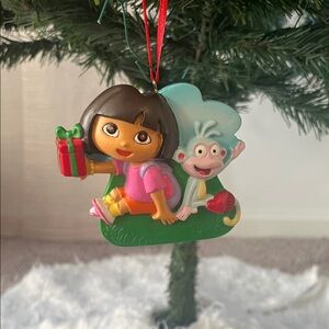 Vintage 2005 Dora and Boots Christmas Ornament